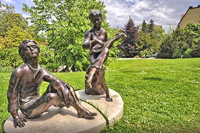 Bronzestatuen im Kurpark